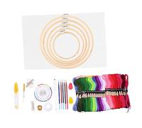 Uonlytech 1 Set Materiali per Ricamo Diy con Colori Filo per e Cerchi da Ricamo Accessori Completi per e Decorazione Fai da Te