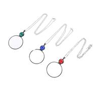 Uonlytech 1 Set Pendente Con Lente D'ingrandimento Collana Per Chiave Pendenti Ciondolo Lente in Ingradamento Lente D'ingrandimento Da Indossare Al Collo Gioielli Creativi Bicchiere 3 Pezzi
