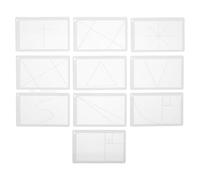 Uonlytech 1 Set Righello in Scala Proporzionale: Visualizzatore di Composizione Geometrica per Artisti - con Sezione Aurea per Disegno, Pittura e Fotografia