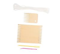 Uonlytech 1 Set Set di Strumenti Intrecciati Lavorare a Maglia Strumenti per Tessere Artigianali Artigianato Tavola per Maglieria a Mano Principiante ASSE Manuale Tessitura di Loop di Legno