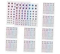 Uonlytech 10 Fogli Adesivi Autoadesivi Strass con Gemme Acrilichper Decorazioni DIY Abbellimenti per Nail Art per Accessori e Progetti Creativi