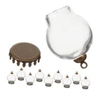 Uonlytech 10 Pezzi Mini Bottiglie con Cappuccio Decorativa per Fai da Te e Creazioni Artigianali Vasi da Sogni Multifunzionali