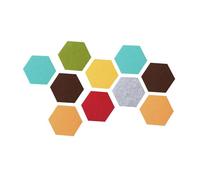 Uonlytech 10 Pezzi Piastrelle Esagonali in Colorato Autoadesive per Decorazione Muro Multifunzionale Lavagna Memo per e Aula Colori Casuali Colore Casuale