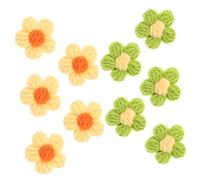 Uonlytech 10 Pezzi Puff all Uncinetto in Lana per Accessori DIY Spille e Fermagli Decorazioni Colorate Verdi e Gialle Materiale Resistente per Creazioni Artigianali Colore Colore Casuale