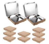 Uonlytech 10 pezzi Scatole per Pizza in Cartone a Nido d'Ape da Contenitori per Asporto e Conservazione Resistenti a Danni e Deformazioni per Pizzerie Ristoranti e Picnic