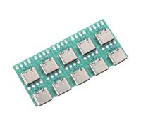 Uonlytech 10 Pezzi USB C Board PCB Converter Femmina Connector DIY Adattatore per Trasmissione Dati Compatibile Multipiattaforma Facile Installazione
