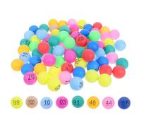 Uonlytech 100 Palline della Lotteria Numerate da 1 a 100 Palline da Bingo Colorate in Plastica da 4 CM senza Cuciture per Eventi Giochi di Società e Decorazioni Festive