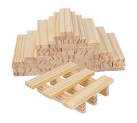 Uonlytech 100 Pezzi Blocchi Legno Rettangolari Non Finiti Strisce Legno Duro Educativo per Asilo Creatività e Apprendimento Manuale