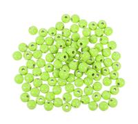 Uonlytech 100 Pezzi Bracciale in rilievo fatto a mano palline da tennis perlina a sfera Perle da distanziatore fatti a mano fai -da -te perle di gioielli Acrilico Light Green
