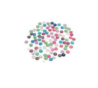 Uonlytech 100 Pezzi Cabochon Resinati Flatback Colorati per Accessori Diy Decorazioni Artigianali per Custodie Telefono Fermagli e Scrapbooking Colore Casuale