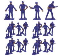 Uonlytech 100 pezzi di giocattolo realistico di poliziotto per la decorazione del tavolo di sabbia, modelli di personaggi di polizia in miniatura per centrotavola da tavolo, ornamenti micro