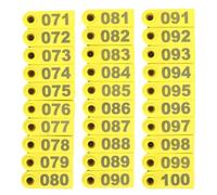 Uonlytech 100 Pezzi Etichette Auricolari per Animali in Tpu Giallo, Facili da Identificare e Resistenti, per Bovini e Pecore in Fattoria