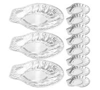 Uonlytech 100 Pezzi Mini Teglie a Conchiglia in Alluminio per Barbecue, Vassoi USA e Getta per Capesante e Frutti di Mare, Resistenti per Grigliate e Presentazioni Eleganti