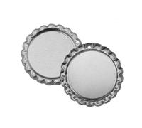 Uonlytech 100 Pezzi Tappi Appiattiti Forati Argento Accessori Diy per Ciondoli Scrapbook Medaglie e Decorazioni Creative