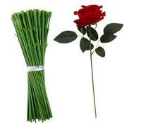 Uonlytech 100Pezzi Artificiali Verde per Decorazioni Fai da Te per Bouquet e Composizioni Floreali Speciali