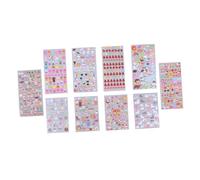 Uonlytech 10fogli Adesivi per Scrapbooking Mixed Style con Animali Cartoon e Lettere Autoadesivi Resistenti per Decorazioni Casa e Regali