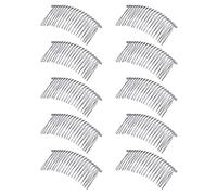 Uonlytech 10Pcs Classic Laterale Scorrevole Pettini 20 Denti Pettini di Metallo Velo Da Sposa Da Sposa Perni di Accessori Per per Le Donne Ragazze