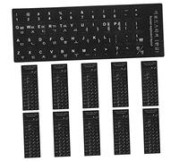 Uonlytech 10pezzi Adesivi Per Tastiera Lingua Straniera Stickers Protettivi Per Tastiera Con Facili Applicare e Rimuovere Compatibili Con Laptop