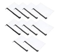 Uonlytech 10pezzi Borsa Archiviazione Trasparente in Pvc Cerniera Astuccio Per Esami Portadocumenti Portatile Adatto Per Penne Gomme Trucco Oggetti Da Viaggio e Quotidiano