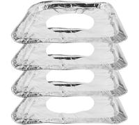 Uonlytech 10pezzi Vaschette Raccogli-gocce Quadrate in Alluminio Per Fornelli Gas Rivestimenti Monouso Protezione Da Olio e Grasso Confezione Da Adatte Vari Modelli Di Fornelli Gas