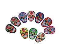 Uonlytech 11 pezzi Toppe Termoadesive Scheletro Ricamate per Abbigliamento Borse e Cappelli Patch Decorativi Creative per Cucire e Riparare Jeans e