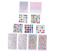 Uonlytech 11fogli Strass Adesivi Diamanti in Cristallo Autoadesivi per Decorare Quaderni Borse e Superfici Piane