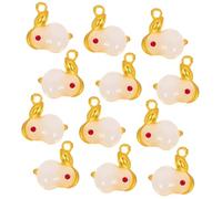 Uonlytech 12 Pezzi accessori per la creazione di gioielli Canchini di Keyring Piccoli ciondoli ciondolo portachiavi Ciondolo di gioielli ciondoli per portachiavi