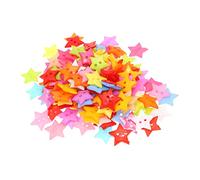 Uonlytech 150 Pezzi Bottoni Resina Forma Stella Cinque Punte Colorati Resistenti e Leggeri per Cucito Decorativo su Abbigliamento Cappotti Borse e Accessori Fai da Te