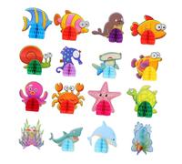 Uonlytech 16pezzi Decorazioni Nido d Ape Creature Ornamenti da Tavola per Feste Tema Oceano Resistenti e Colorati per Diverse Esigenze Decorative