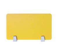 Uonlytech 1Pezzi Pannello Partizione Scrivania Acrilico Giallo Divisore Ufficio per Privacy e Riduzione dei Disturbi Facile Installare per Scuole e Uffici