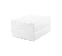 Uonlytech 1pezzi Scatola in Plastica Trasparente Contenitore Per Uova Da Frigorifero Portauova Durevole in Design Due Piani Capienza Per Uova Utile Per Organizzare e Risparmiare Spazio