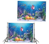 Uonlytech 1pezzi Sfondo Fotografico Subacquea di Mondo Sottomarino per Ragazzo Ragazza Ragazza Realistico senza Cuciture e Pieghe Misura Adatto per Fotografia e Negozio