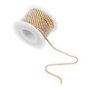 Uonlytech 1rotolo Catena di Strass Lucenti da Cucire per Decorazioni Fai Te Metri di Rhinestone Link Chain per Matrimonio Abbigliamento e Progetti Creativi Materiale Resistente