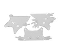 Uonlytech 1Set Pet Cat Cutting Dies for DIY Scrapbooking High Strength Metal Cat Shape Embossing And Etching Tools for Card Making