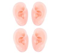 Uonlytech 2 paia Modelli Orecchio in Silicone Realistici Morbidi per Display Gioielli Pulizia Orecchie e Allenamento Agopuntura Texture Delicata e Tattile per Scuole e Negozi Bellezza