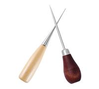 Uonlytech 2 Pezzi di Tessitura Artigianale Fai -da -Te E Strumento Awl per Punzonatura in Pelle con Manico in Legno per Rilegatura di Libri E Kit da Cucito Vintage di Cucitura Vintage per