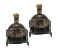 Uonlytech 2 pezzi Elmo Romanesco Halloween Regolabile Casco Medievale per Costume Cavaliere e Soldato Accessorio per Cosplay e Feste