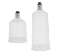 Uonlytech 2 Pezzi Flaconi Aerografo Ricaricabili con Contenitori Vernice Resistenti e Pratici Tazze Pigmento Sostituibili in Due Misure per Modellismo Decorazioni Torte Unghie e Trucco