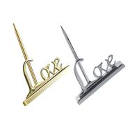 Uonlytech 2 pezzi Penne Matrimonio con Base Decorativa Placcata Oro e Argento per Libro degli Ospiti Feste Ufficio e Studio Accessorio Elegante per Ricevimento e Decorazione Tavolo