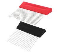 Uonlytech 2 Pezzi Pettine Texture Parete in Acciaio Inox e Plastica, Strumento per Effetto Graining su Intonaco e Cartongesso, Portatile, Finitura, per Decorazione Fai da Te
