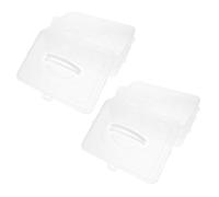 Uonlytech 2 Pezzi Porta con Coperchio Maniglia Ripiene a Due Livelli e Uova | Plastica Trasparente, 48 Alloggiamenti, Chiusura Aderente, Impilabile, per Frigorifero, Picnic e Feste