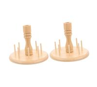 Uonlytech 2 Pezzi Portafilo Legno per Cucito e Ricamo per Filo da Cucire Legno Organizer da Tavolo per Filo da Ricamo Design Pratico e Resistente per Hobby Creativi e Lavori