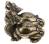 Uonlytech 2 Pezzi Statua Di Drago e Testuggine in Metallo Figurina Animale Da Modellare Decorazione Da Tavolo Ornamento Di Drago e Testuggine Lavorazione Rigorosa
