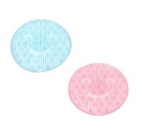 Uonlytech 2 Pezzi Tappetino per Massaggio Piedi e Tappetino Scrub Piedi in Tpr, Antiscivolo, Colonna Elastica, Blu o Rosa, per Bagno e Casa