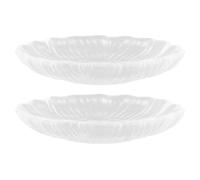 Uonlytech 2 Pezzi Teacup Saucer in Vetro, Piattino Tondo Trasparente per Tè e Caffè, Leggero, Salvaspazio, per Tearoom e Hotel, Protezione del Piano Tavolo Riutilizzabile