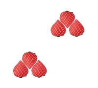 Uonlytech 2 Set Cuciture alla Fragola Accessori per Cucire Cucito per Tessuto Mestiere Ago per Cucire Spillo Spilli da Cucito Aghi da Ricamo Ago Dell'ago Carino Rosso Cotone 3 Pezzi * 2