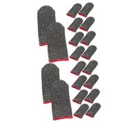 Uonlytech 2 Set Lettino Da Gioco Per Cellulare Impugnature Penne Stilo Per Touch Screen Maniche Da Gioco Bende Per Le Dita Mano Manica Delle Dita Dito Fibra D'argento Black 10 Pezzi * 2