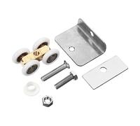 Uonlytech 2 set per Porta Scorrevole in Ferro Zincato Pulegge Ricambio Resistenti per Binari Supporto Centrale ad Alta Resistenza Rotazione Silenziosa e Carichi Pesanti per Mobili e