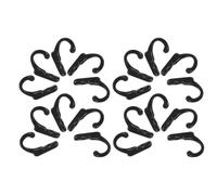 Uonlytech 20 Ganci Appendiabiti da Parete Neri Vintage in Lega, Piccoli Ganci Decorativi Singoli per Borse, Asciugamani e Chiavi, Supporto Salvaspazio per Bagno, Cucina e Ingresso