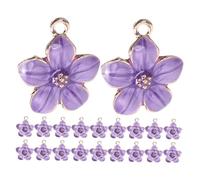 Uonlytech 20 Pezzi Ciondolo Mini Sakura Smalto Ciondoli Pendenti Ciondoli Margherita Smaltati Ciondoli Per Braccialetti Sfusi Ciondoli Per Forniture Per Gioielleria Viola,porpora Lega